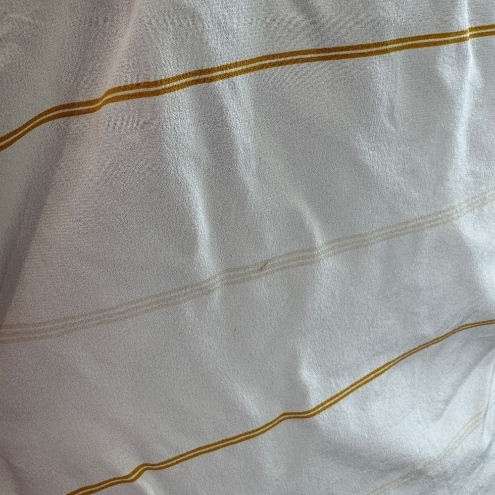 Steven Alan 100% Silk White Stripe Long Sleeve Button Up Blouse (S) - Picture 8 of 8